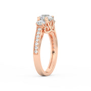 1.75Ct Round Cut Moissanite Women Engagement Wedding Ring 14K Yellow Gold Plated